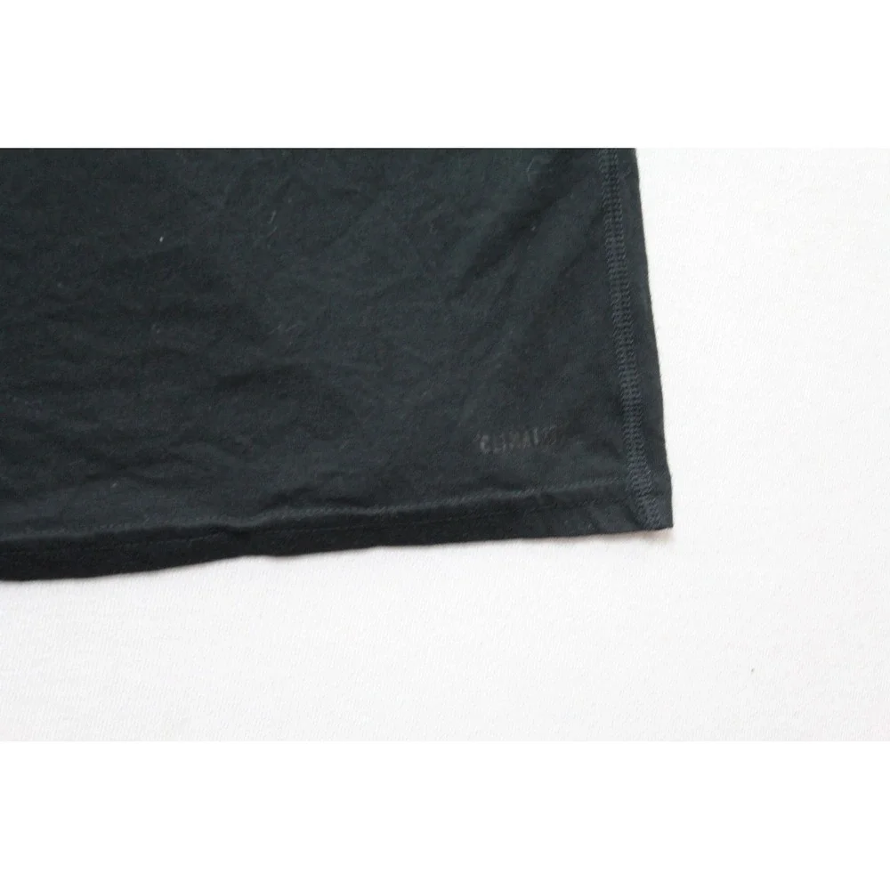 Adidas T-Shirt Mens Large Black Excellent Climalite Performance Short Sleeve Tee